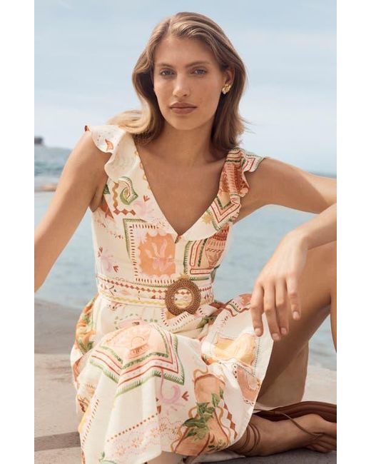 midi layne dress LAYNE PRINTED MIDI DRESS Size Bohme Medium New