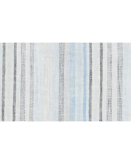Rails Blue Shoshanna Stripe Puff Sleeve Linen Blend Top