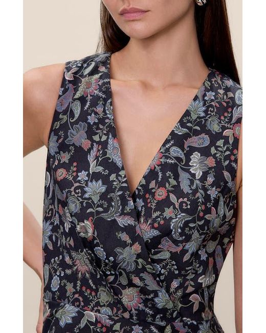 chinese dress ladies Rebecca Taylor Beatrice Stretch Linen Midi Dress