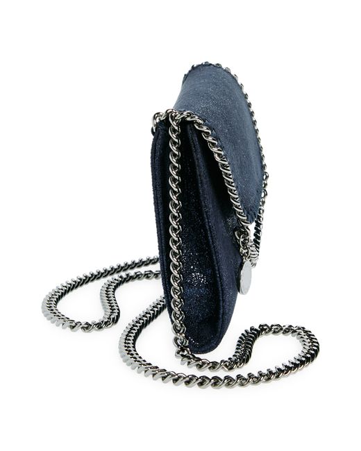 Stella McCartney Blue Mini Falabella Faux Leather Crossbody Bag