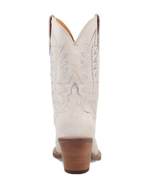 Dingo White Tiny Pony Rhinestone Western Boot