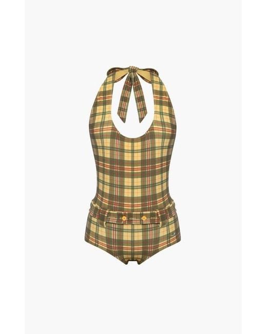 Oddli Metallic Halter One Piece