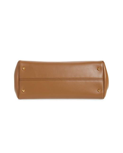 Dolce & Gabbana Brown My Sicily East/West Plongé Leather Top Handle Bag