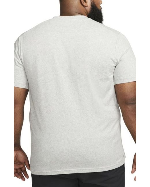 Nike Gray Primary Training Dri-Fit Short Sleeve T-Shirt for men