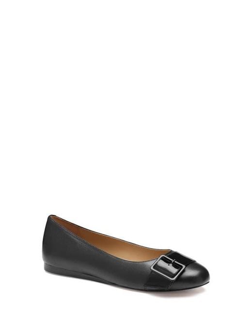 Johnston & Murphy Black Claire Ballet Flat