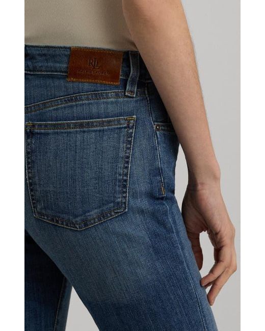 Ralph Lauren Blue Mid Rise Straight Leg Jeans