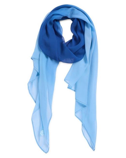Henna & Hijabs Blue Silk & Modal Long Scarf