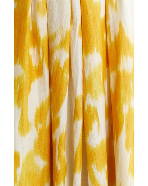 Nordstrom Yellow Tie Back Tiered Maxi Dress
