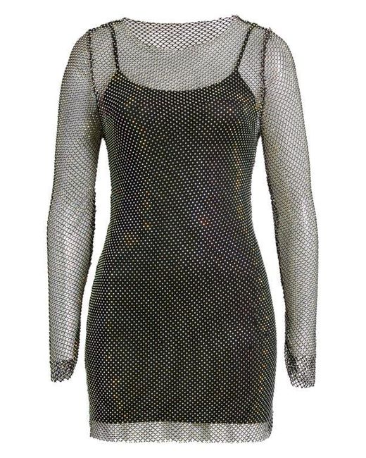 jump apparel black dress Jump Apparel Womens Juniors Sleeveless Glitter Bodycon Dress, Color: Black