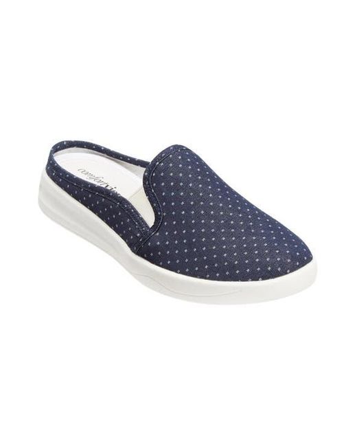 Comfortview Blue The Camellia Slip On Sneaker Mule