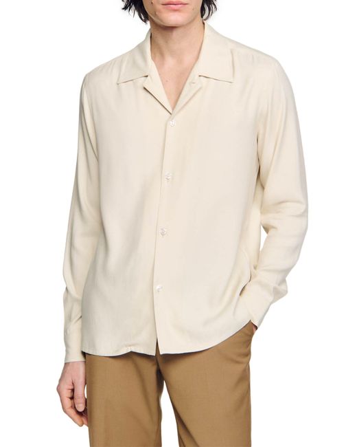 Sandro White Requin Button-up Shirt for men