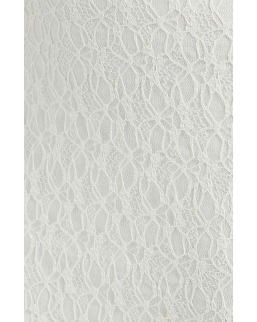Open Edit White Lace Midi Skirt