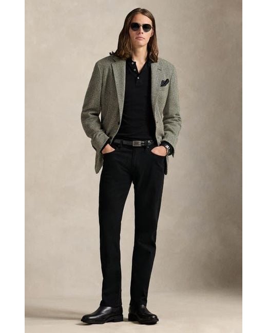 Polo Ralph Lauren Black Sullivan Slim Fit Cotton Stretch Twill 5-Pocket Pants for men