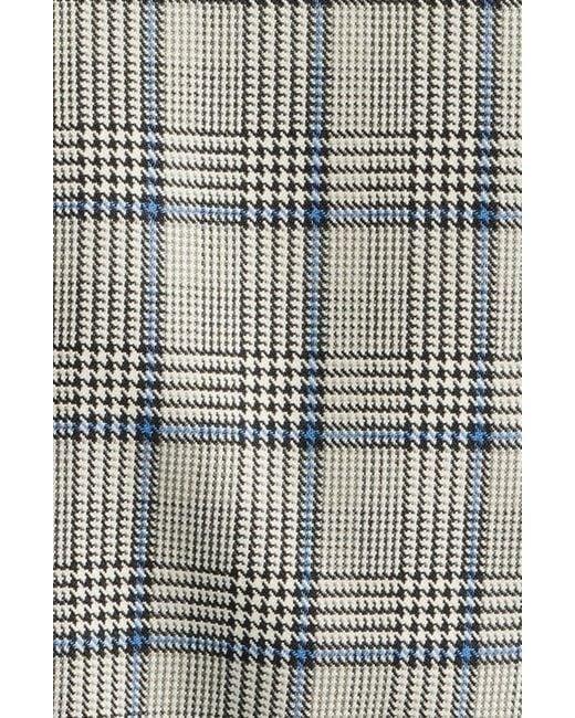 Anne Klein Gray Belted Plaid Blazer