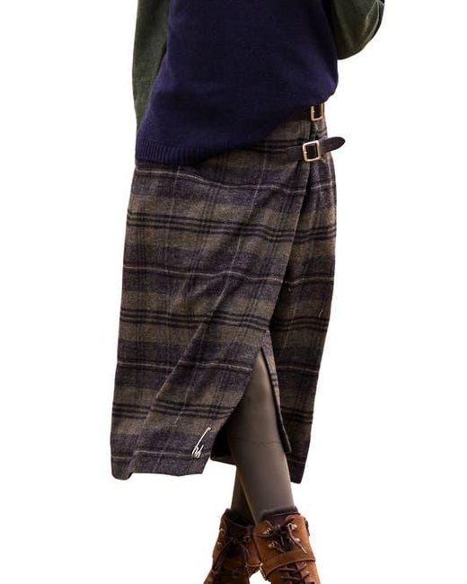 Celtic & Co. Blue Midi Celt Kilt Plaid Skirt