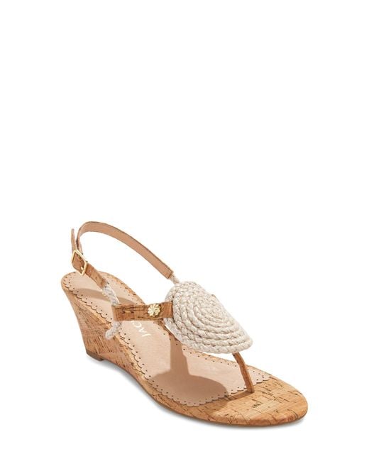 Jack Rogers Reef Wedge Slingback Sandal in Natural Lyst