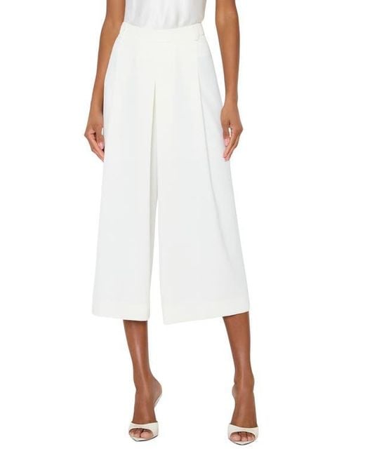 MILLY White Layla Pleated Culottes