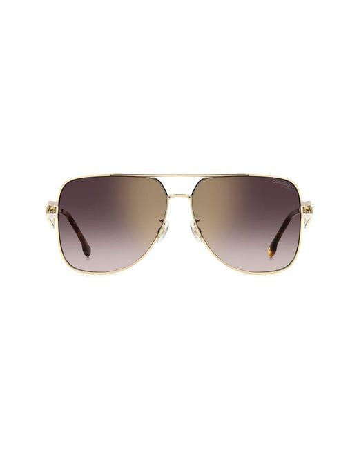 Carrera Brown 63Mm Oversize Square Sunglasses