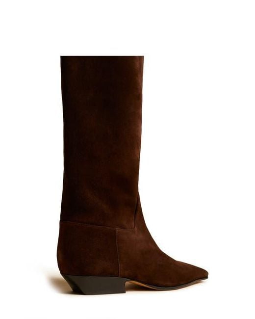 Khaite Brown Marfa Suede Knee High Boot