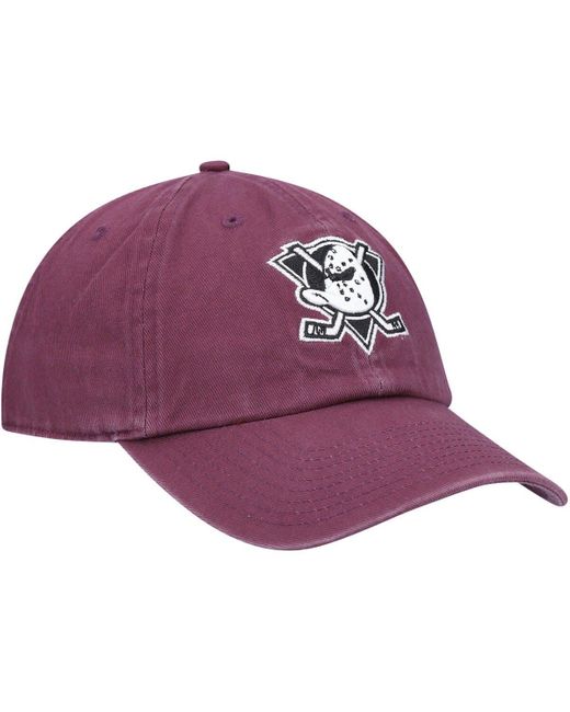 Men's '47 Black Carolina Hurricanes Alternate Logo Clean Up Adjustable Hat