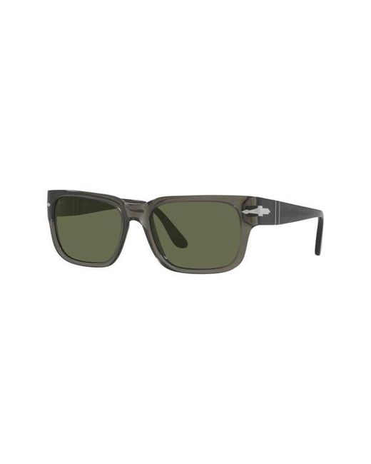 Persol Green 58Mm Polarized Rectangular Sunglasses for men