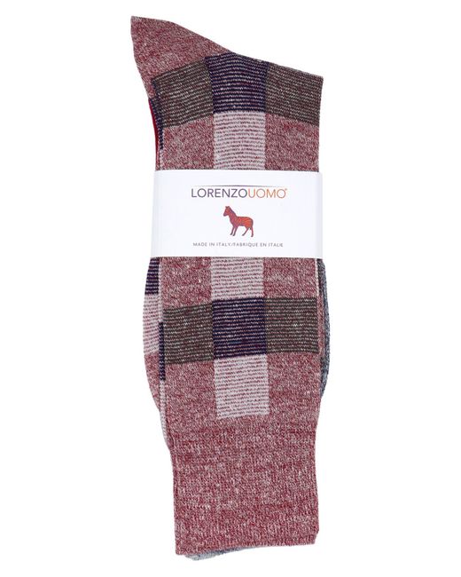 Lorenzo Uomo Purple 3-pack Assorted Dress Socks for men