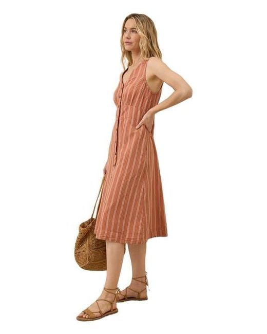 Pact Canopy Linen Blend Button-Front Dress Made With Organic Cotton in  Natural | Lyst