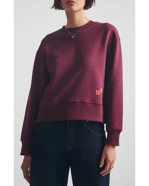 Brooklyn Industries Purple Graphic Relaxed Sweatshirt