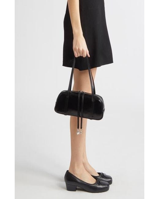 Sandy Liang Twin Leather Bag in Black | Lyst