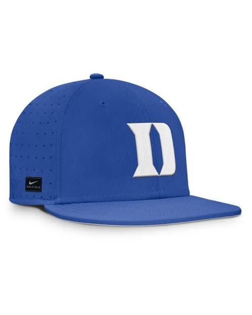 Nike Blue Duke Devils On-Field Dugout True Performance Fitted Hat for men