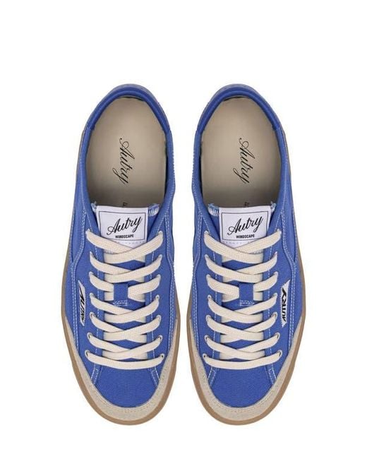 Autry Blue Windscape Low Leather Sneaker