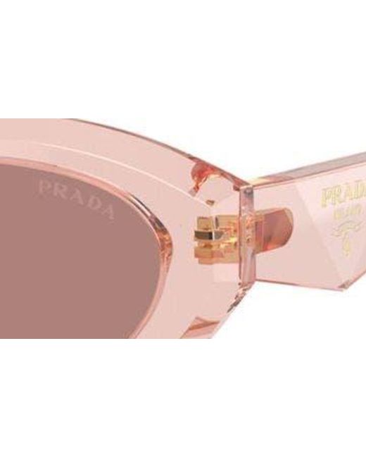Prada Pink 56mm Oval Sunglasses