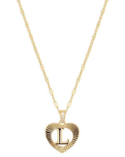 ATHRA LUXE Modern Muse Love Initial Necklace in Metallic | Lyst