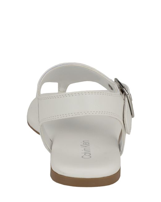 Calvin Klein White Moraca Ankle Strap Sandal