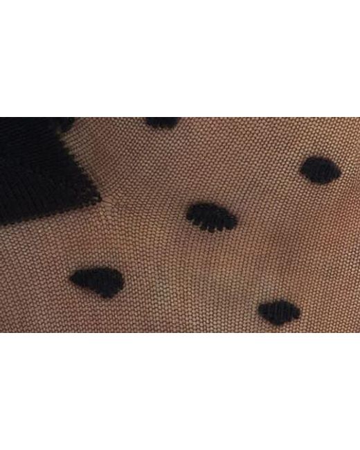Stems Black Pippa Ruffle Dot Quarter Socks