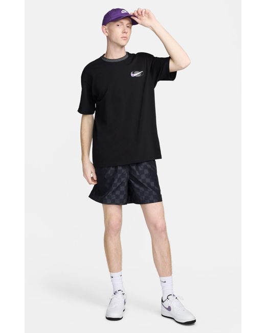 Nike Black Club Flow Check Nylon Shorts for men