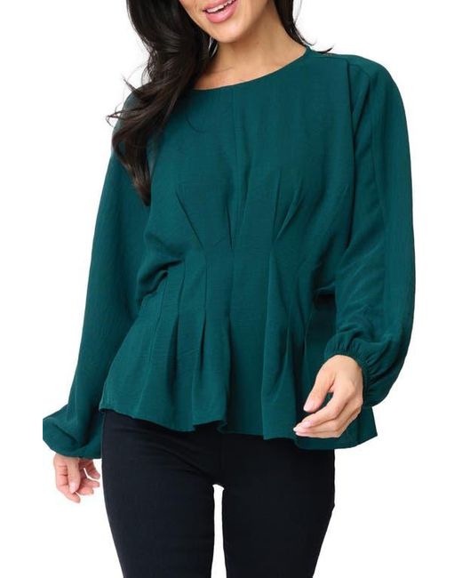 Gibsonlook Green Pleated Top