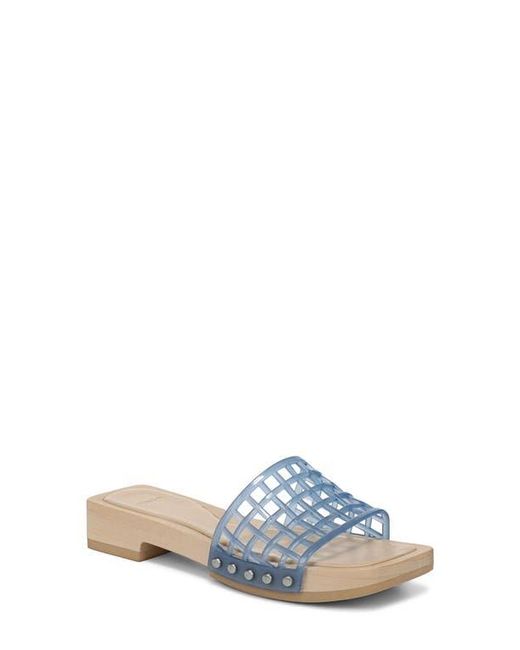 Vince Blue Barb Jelly Slide Sandal