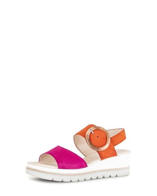 Gabor Pink 44.645 Platform Wedge Sandal