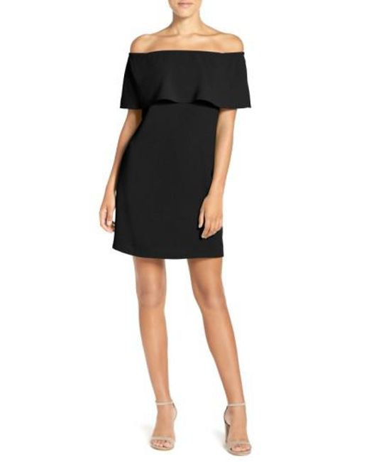 Charles henry Off The Shoulder Dress in Black | Lyst