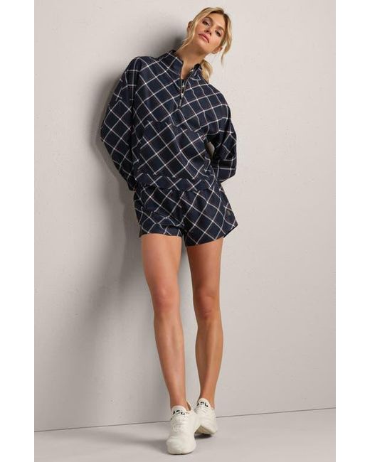 Rhone Blue Mirage Windowpane Plaid Upf 50+ Shorts