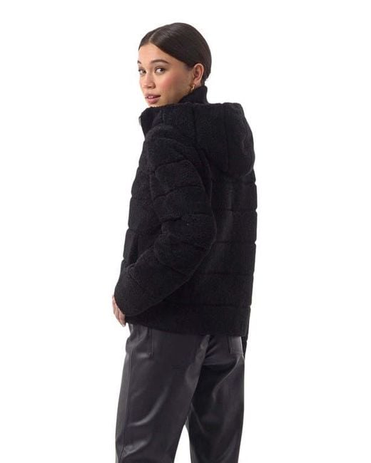 Gorski Black Horizontal Curly Shearling Lamb Jacket