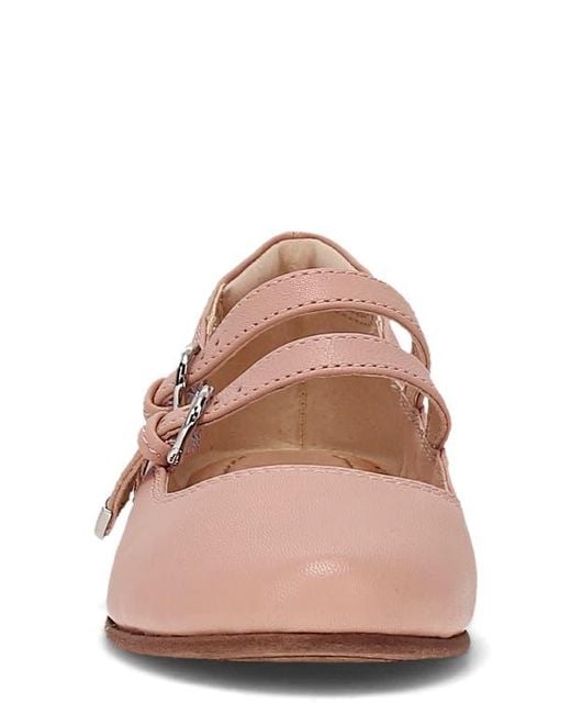 Frye Pink Carson Mary Jane Flat