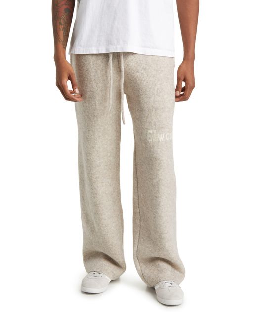 Elwood Natural Intarsia Logo baggy Sweatpants for men