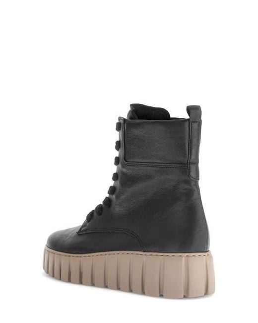 Gabor Black Lace-Up Boot