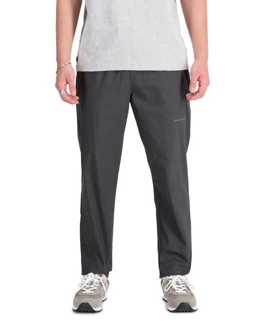 New Balance Athletics Linear Woven Track Pants in Black for Men Lyst
