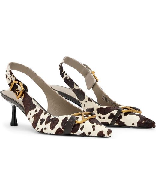 AllSaints Metallic Hera Pointed Toe Slingback Pump
