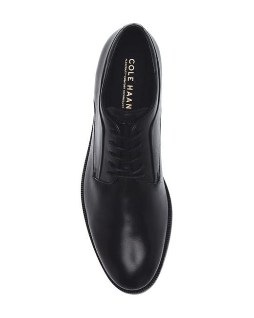 Cole Haan Black Dean Plain Toe Leather Derby for men
