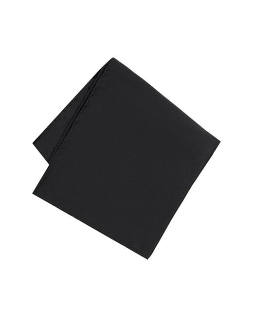 Brooklyn Brigade Black Solid Satin Pocket Square for men