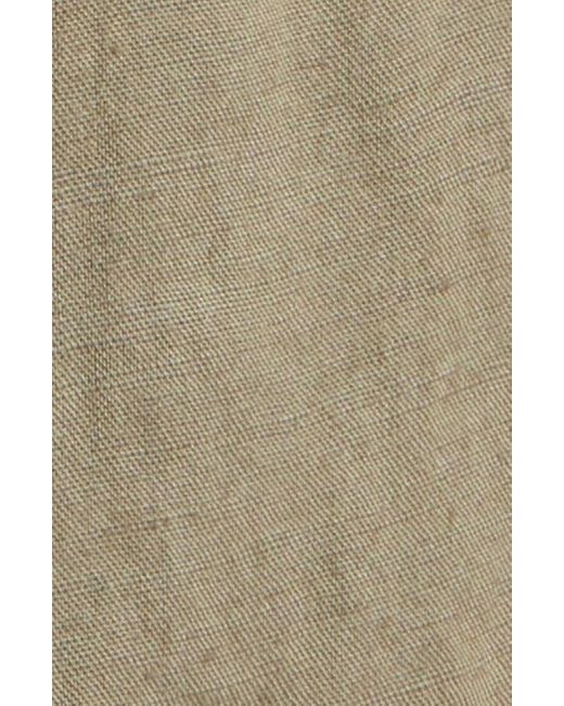 Topman Green Wide Leg Linen Blend Shorts for men